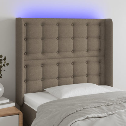 Hoofdbord Led 203X16X78/88 Cm Stof Taupe