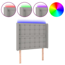 Hoofdbord Led Stof 103 x 16 x 118/128 cm Lichtgrijs