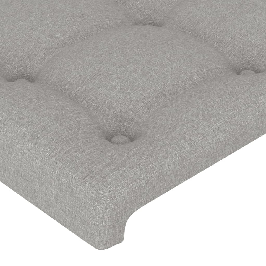 Hoofdbord Led Stof 103 x 16 x 118/128 cm Lichtgrijs