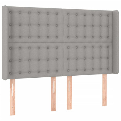 Hoofdbord Led Stof 1 147 x 16 x 118/128 cm Lichtgrijs