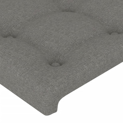 Hoofdbord Led Stof 1 147 x 16 x 118/128 cm Donkergrijs