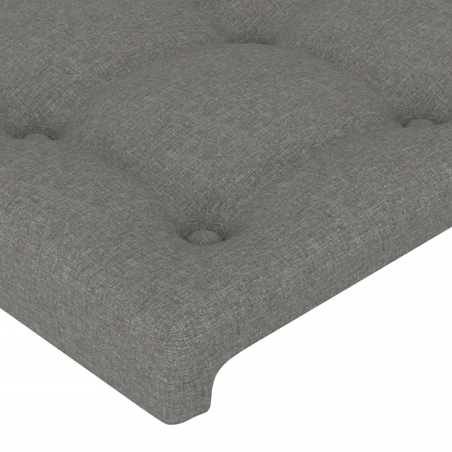 Hoofdbord Led Stof 1 147 x 16 x 118/128 cm Donkergrijs
