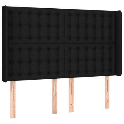 Hoofdbord Led Stof 1 147 x 16 x 118/128 cm Zwart