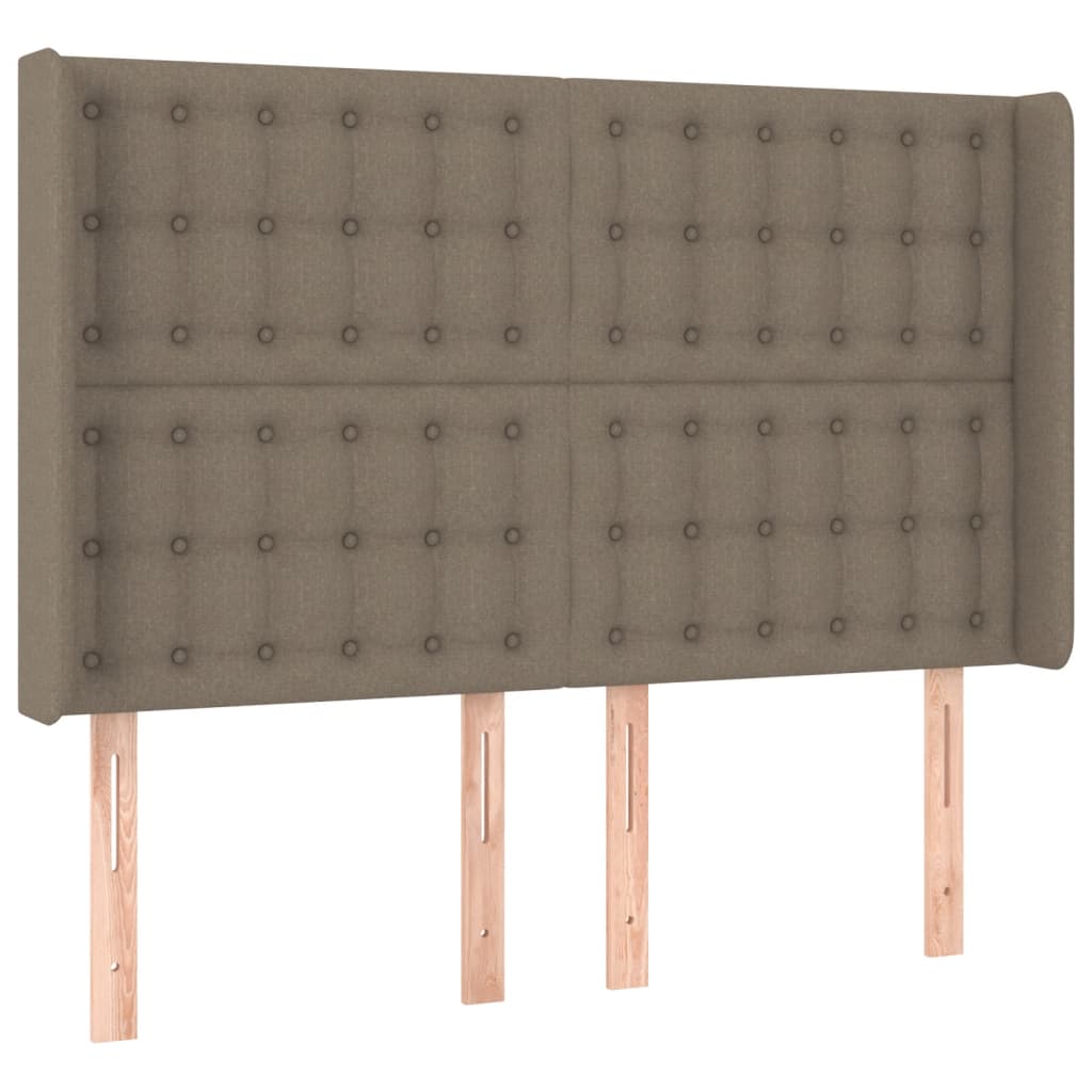 Hoofdbord Led Stof 1 147 x 16 x 118/128 cm Taupe