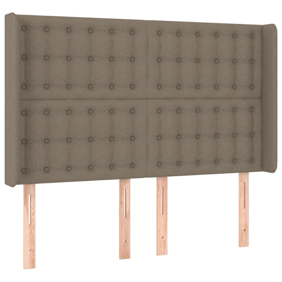 Hoofdbord Led Stof 1 147 x 16 x 118/128 cm Taupe