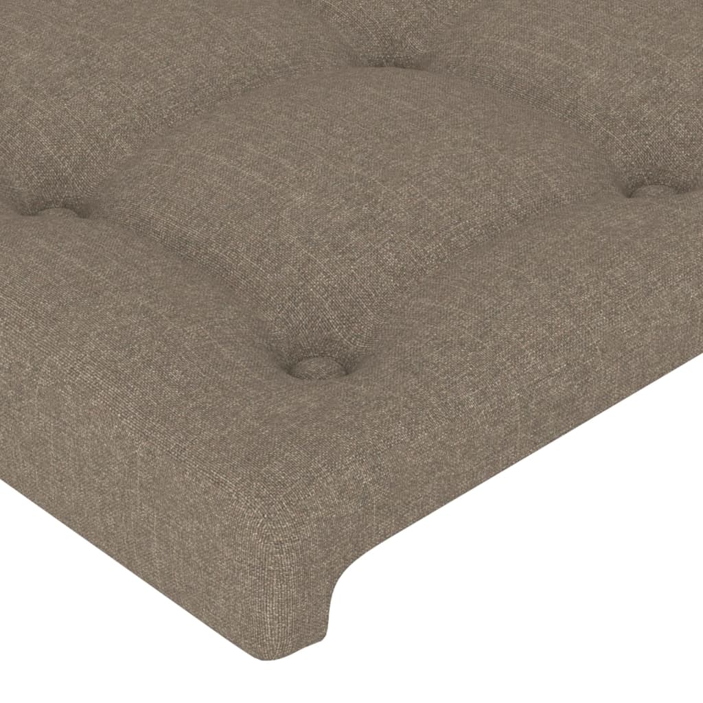 Hoofdbord Led Stof 1 147 x 16 x 118/128 cm Taupe