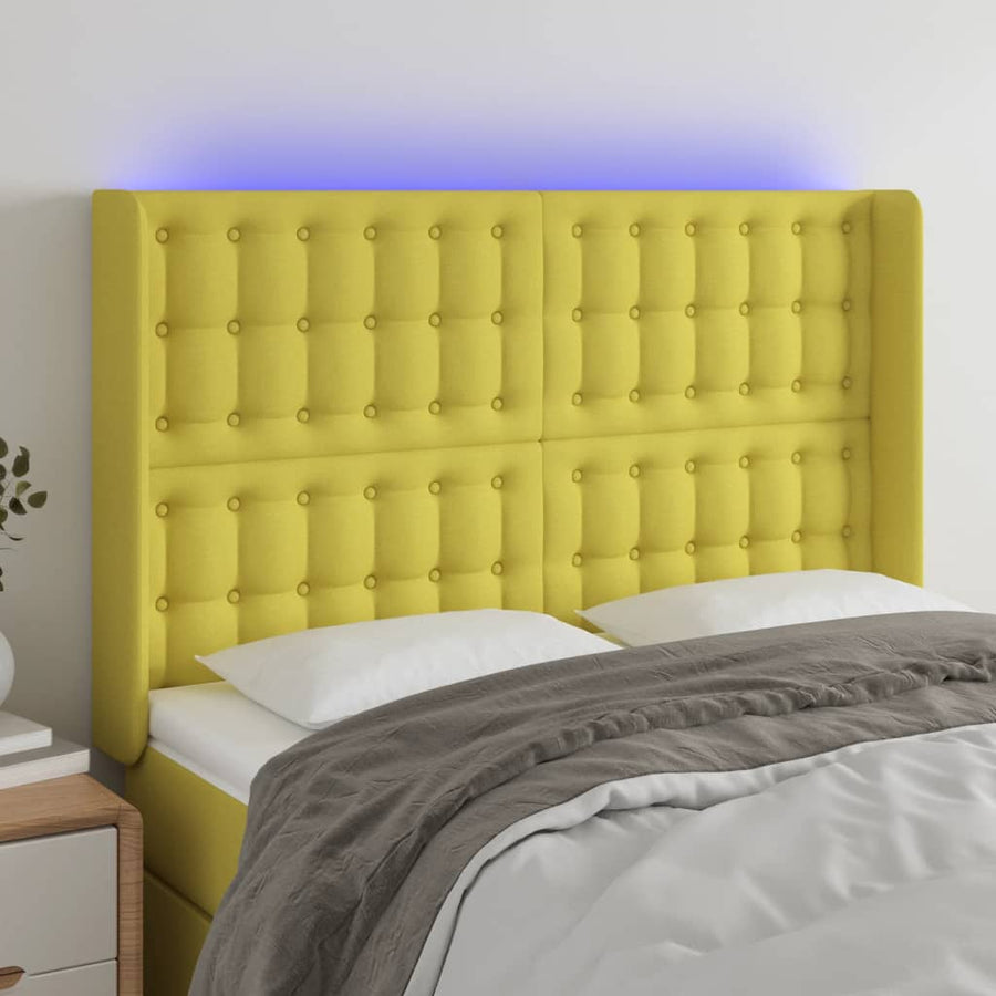 Hoofdbord Led 203X16X78/88 Cm Stof Taupe