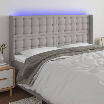 Hoofdbord Led 203X16X78/88 Cm Stof Taupe