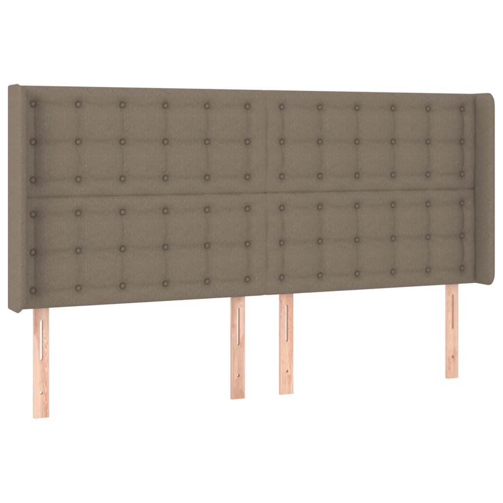 Hoofdbord Led Stof 1 183 x 16 x 118/128 cm Taupe