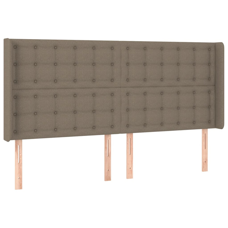 Hoofdbord Led Stof 1 183 x 16 x 118/128 cm Taupe