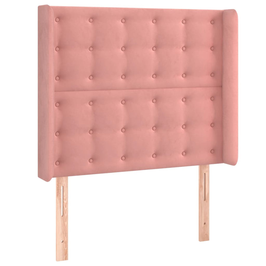 Hoofdbord Led 93X16X118/128 Cm Fluweel Roze 93 x 16 x 118/128 cm