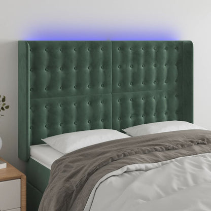 Hoofdbord Led Fluweel 147 x 16 x 118/128 cm