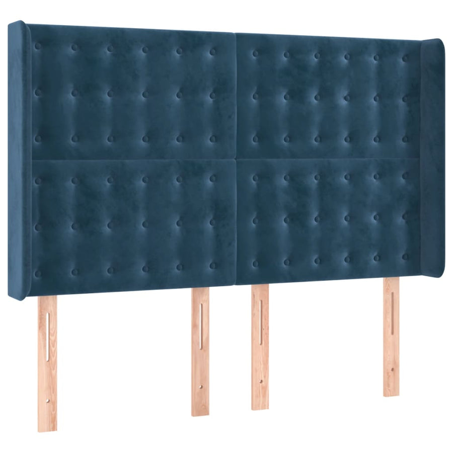 Hoofdbord Led Fluweel 147 x 16 x 118/128 cm