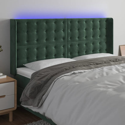 Hoofdbord Led Fluweel 183 x 16 x 118/128 cm