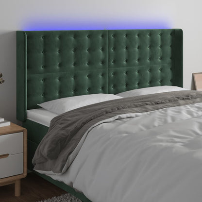 Hoofdbord Led Fluweel 203 x 16 x 118/128 cm