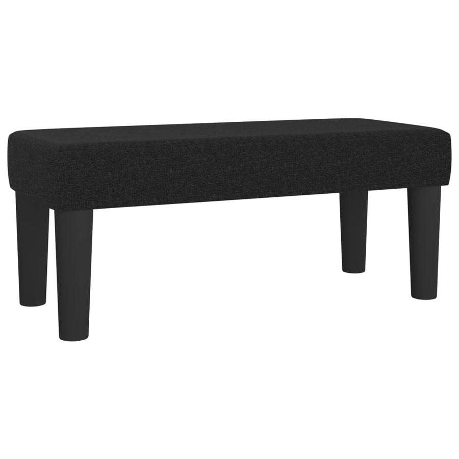 Boxspring Met Matras Stof Zwart 90 x 200 cm Effen ontwerp
