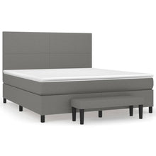 Boxspring Met Matras Stof Donkergrijs 160 x 200 cm Effen ontwerp