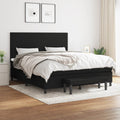 Boxspring met matras stof zwart 180x200 cm