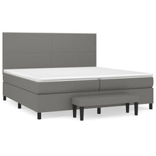 Boxspring Met Matras Stof Donkergrijs 200 x 200 cm Effen ontwerp