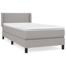 Boxspring Met Matras Stof Lichtgrijs 80 x 200 cm Effen ontwerp