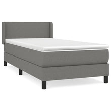 Boxspring Met Matras Stof Donkergrijs 90 x 190 cm Effen ontwerp