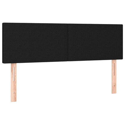 Boxspring Met Matras Stof Zwart 140 x 190 cm Effen ontwerp