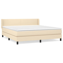 Boxspring Met Matras Stof Crèmekleurig 180X200 Cm 180 x 200 cm Effen ontwerp