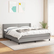 Boxspring 180x200 cm lichtgrijs met matras
