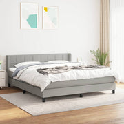 Boxspring met matras 180x200 cm lichtgrijs