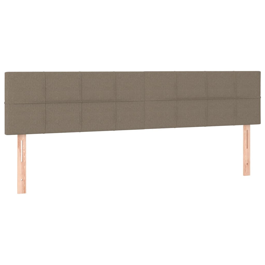 Boxspring Met Matras Stof Taupe 180 x 200 cm Blok met vierkanten