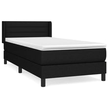 Boxspring Met Matras Stof Zwart 90 x 190 cm Horizontale strepen