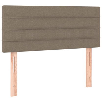 Boxspring met matras stof taupe 90x190 cm 90 x 190 cm Horizontale strepen