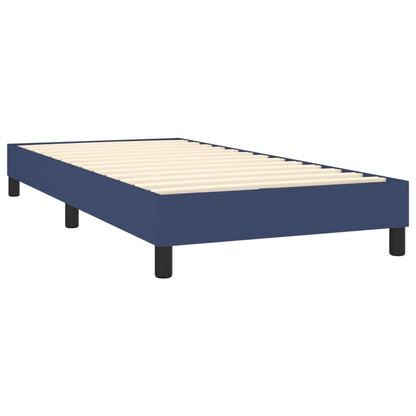 Boxspring Met Matras Stof Blauw 80 x 200 cm Verticale strepen