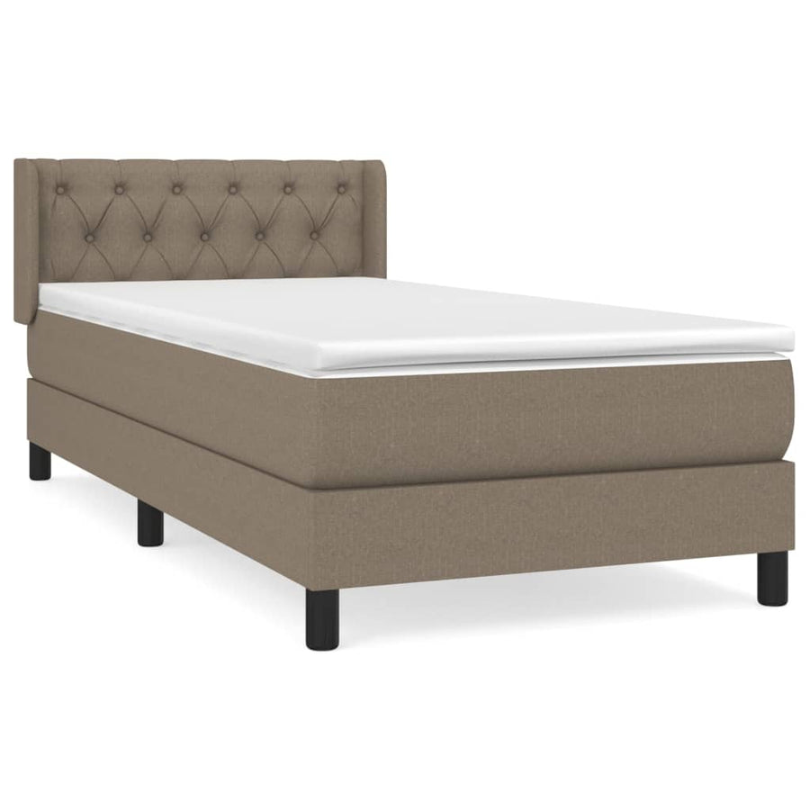 Boxspring met matras stof taupe 80x200 cm 80 x 200 cm Getuft ontwerp