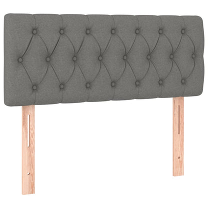Boxspring Met Matras Stof Donkergrijs 90 x 190 cm Getuft ontwerp