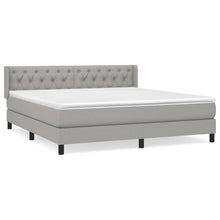 Boxspring Met Matras Stof Lichtgrijs 160 x 200 cm Getuft ontwerp