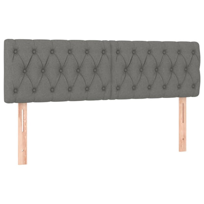 Boxspring Met Matras Stof Donkergrijs 160 x 200 cm Getuft ontwerp