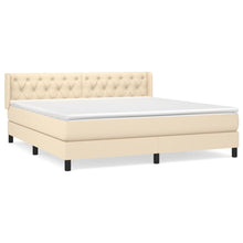Boxspring Met Matras Stof Kleurig Crème 160 x 200 cm Getuft ontwerp