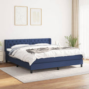 Boxspring met matras blauw 160x200 cm