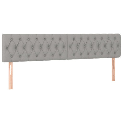 Boxspring Met Matras Stof Lichtgrijs 200 x 200 cm Getuft ontwerp