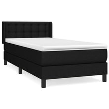 Boxspring Met Matras Stof Zwart 90 x 190 cm Knopen