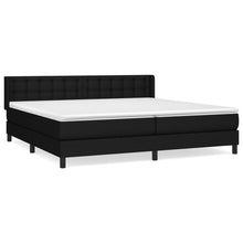 Boxspring Met Matras Stof Zwart 200 x 200 cm Knopen