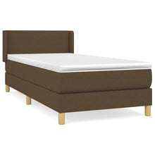 Boxspring Met Matras Stof Donkerbruin 90 x 200 cm Effen ontwerp