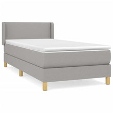 Boxspring Met Matras Stof Lichtgrijs 100 x 200 cm Effen ontwerp