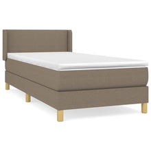 Boxspring Met Matras Stof Taupe 100 x 200 cm Effen ontwerp