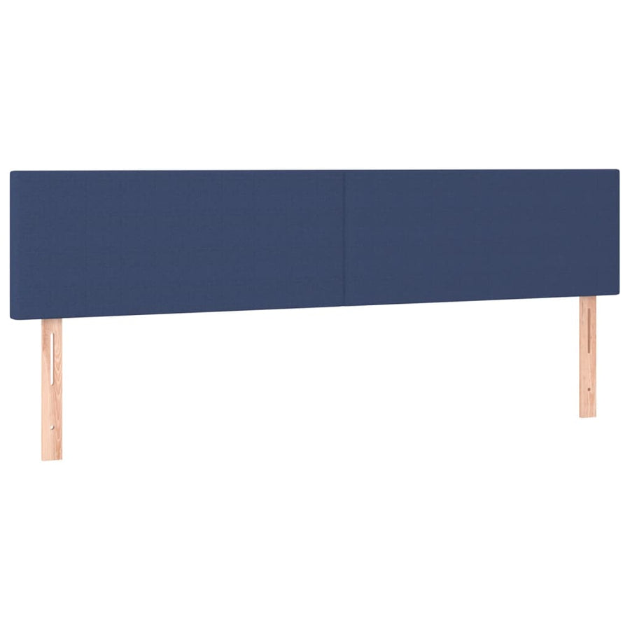 Boxspring Met Matras Stof Blauw 160X200 Cm Blauw 160 x 200 cm Effen ontwerp
