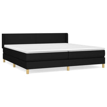 Boxspring Met Matras Stof Zwart 200 x 200 cm Effen ontwerp