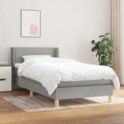 Boxspring 90x190 cm lichtgrijs met matras