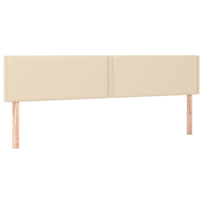 Boxspring met matras stof crèmekleurig 200x200 cm 200 x 200 cm Crème