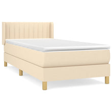 Boxspring Met Matras Stof Kleurig Crème 90 x 200 cm Verticale strepen